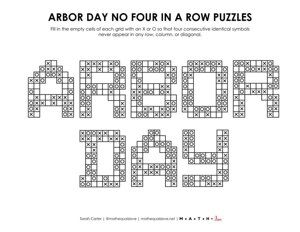 arbor day logic puzzle.