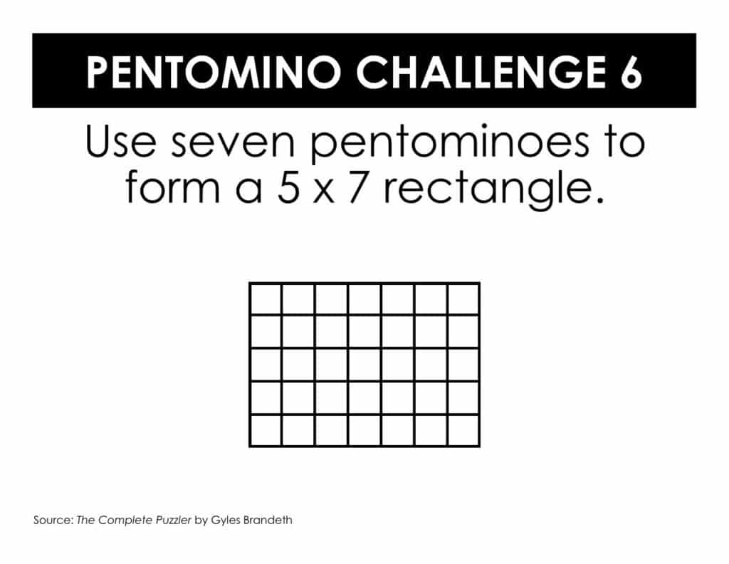 pentomino puzzle 5x7 rectangle. 