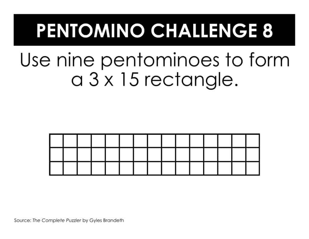 pentomino puzzle 3x15 rectangle