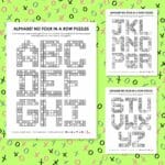 alphabet a-z no four in a row puzzles.