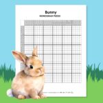 bunny nonogram puzzle printable.