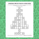 christmas tree no four in a row logic puzzles.