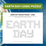 Earth Day Hidoku Logic Puzzles Printable PDF.