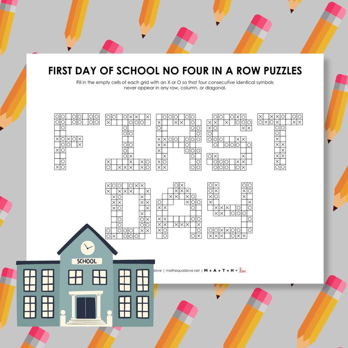 First Day of school logic puzzle - no four in a row.