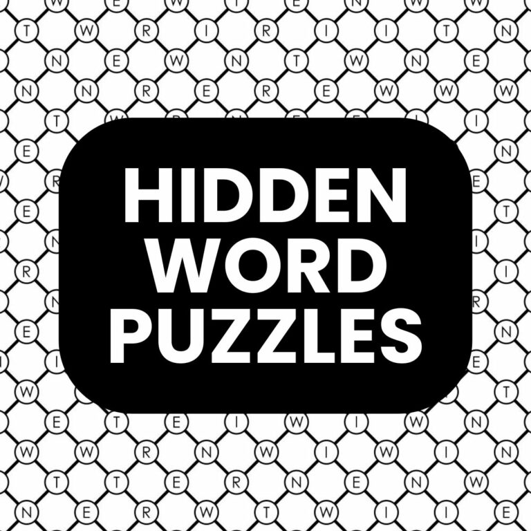 hidden word puzzles printable pdf.
