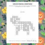 Lion No Four in a Row Logic Puzzle.