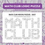 math club hidoku logic puzzle.