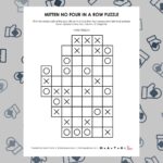 mitten no four in a row logic puzzle for winter.