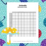 umbrella nonogram puzzle printable pdf.