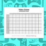 video game controller nonogram puzzle printable.