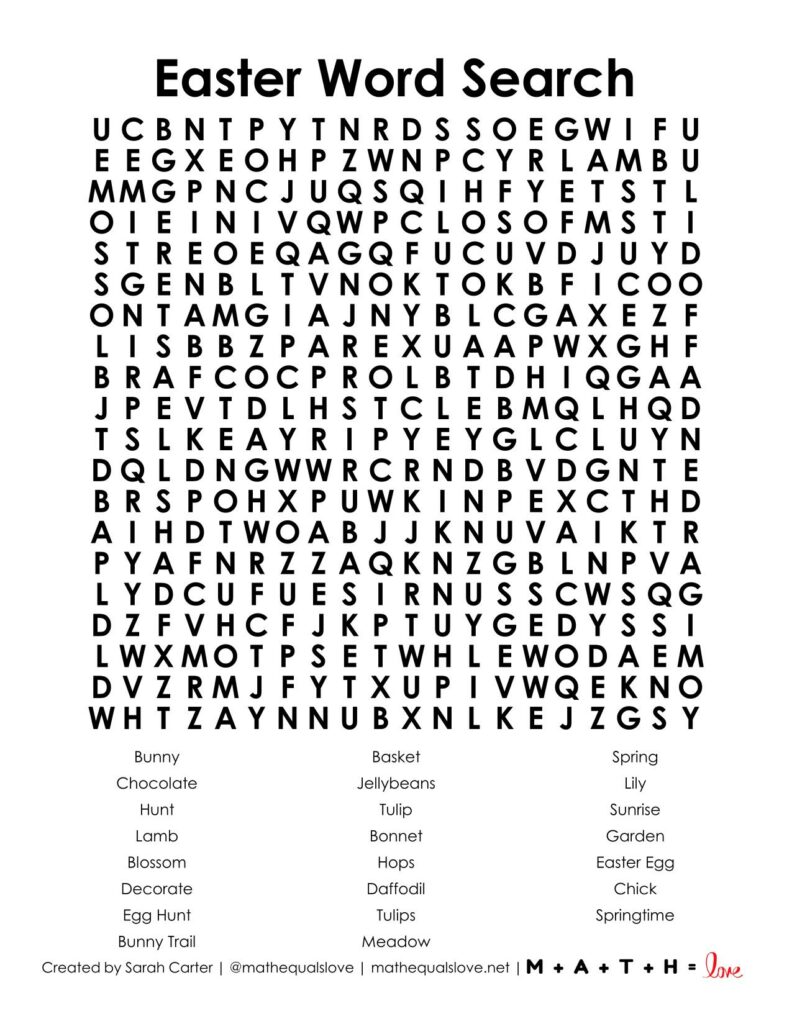 easter word search puzzle free pdf printable.