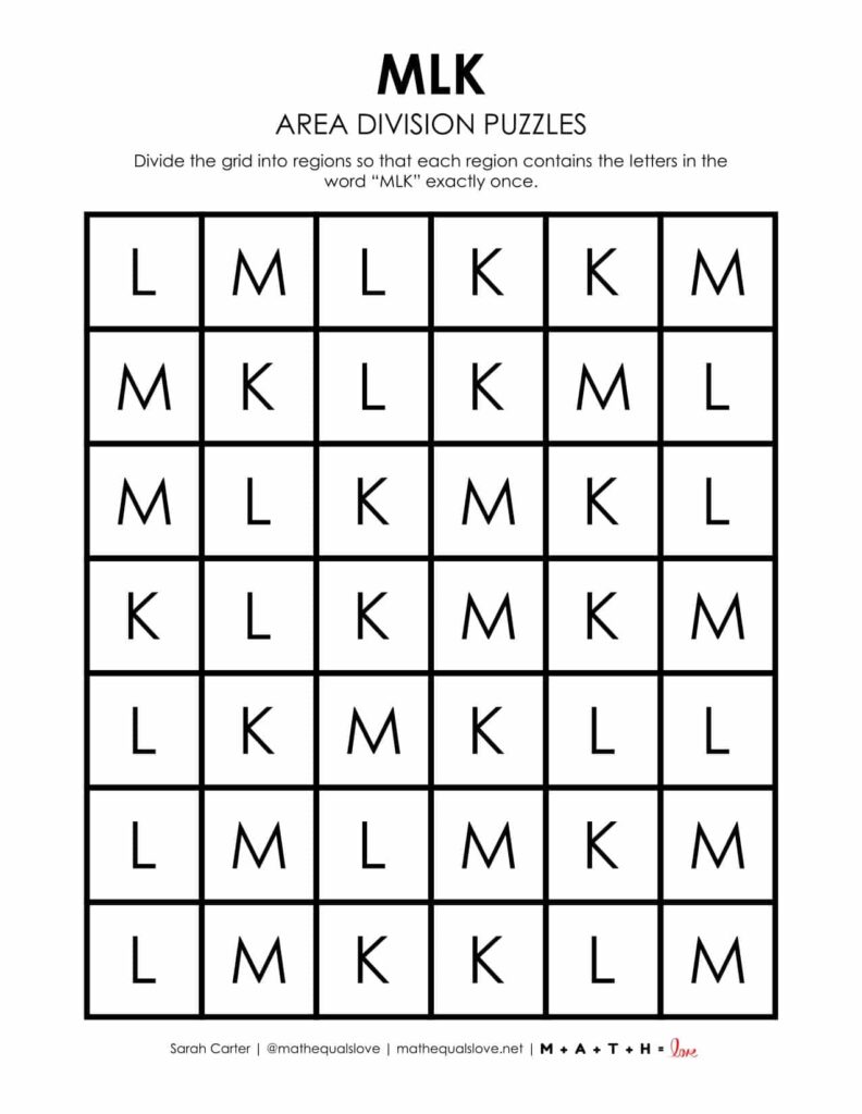 martin luther king jr logic puzzle. 