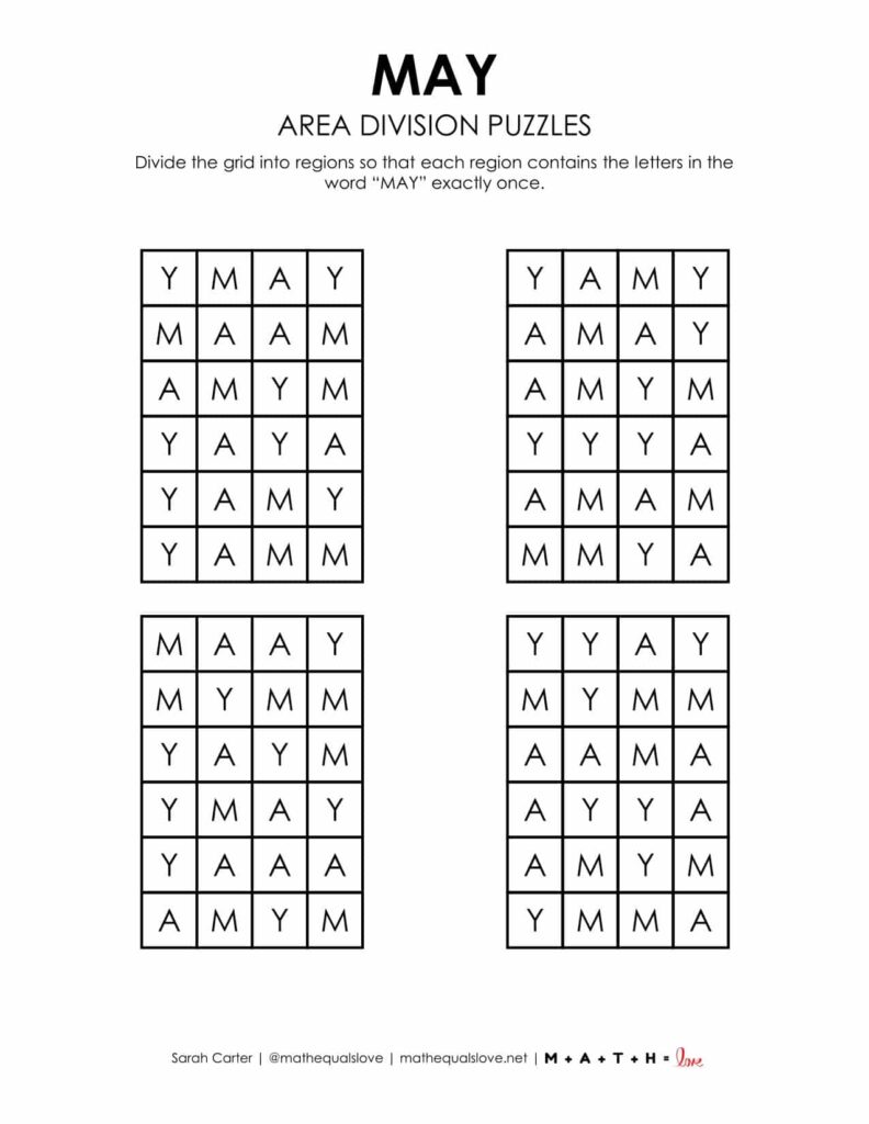 may logic puzzle free printable pdf.