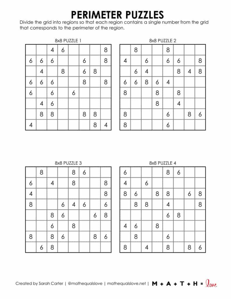 Perimeter Knossos Logic Puzzles Page 5. 