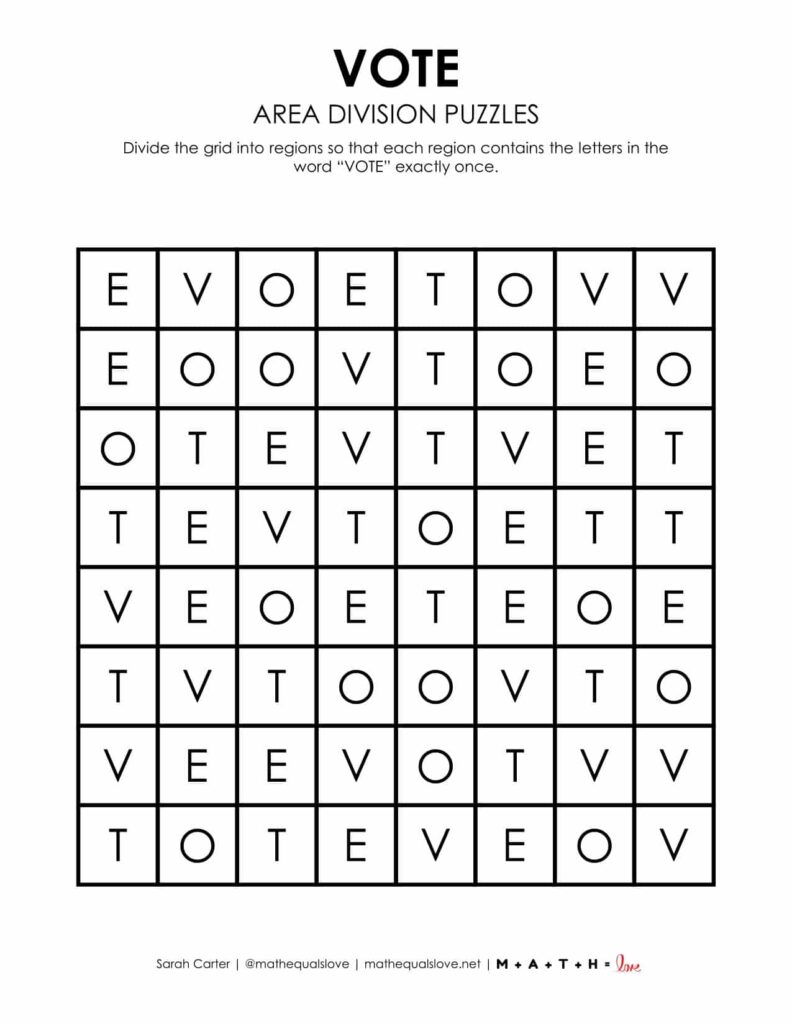 vote election day logic puzzle free printable pdf. 