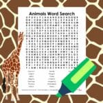 animals word search puzzle free printable pdf.