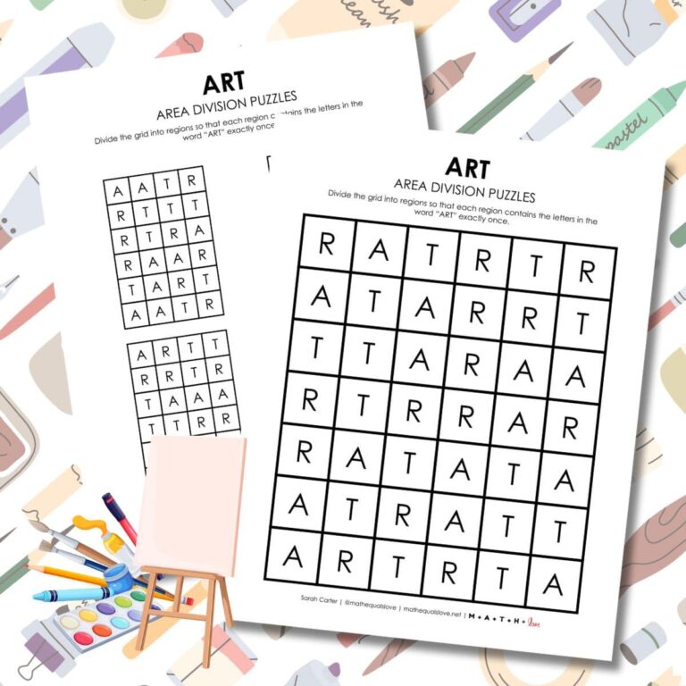 art logic puzzle for first day of school.