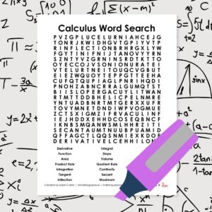 Math Word Search Puzzle Collection | Math = Love