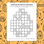 Easter Egg No Four in a Row Logic Puzzle Printable PDF.