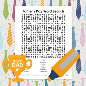 Free Printable Father's Day Activities and Puzzles (PDF)