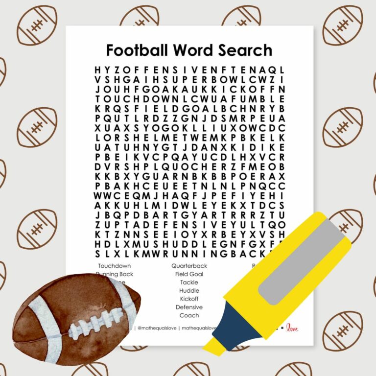 football word search puzzle free printable pdf.