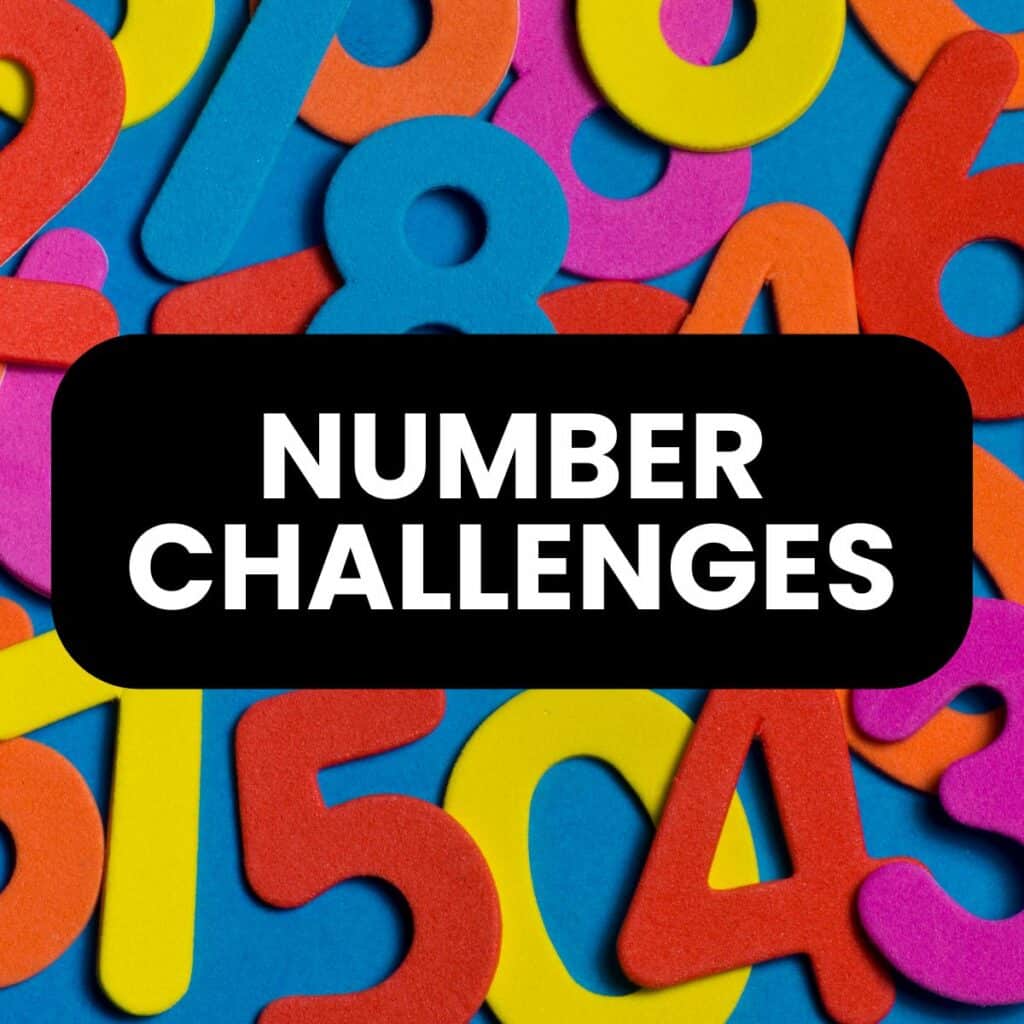 free printable number challenges for the math classroom. 