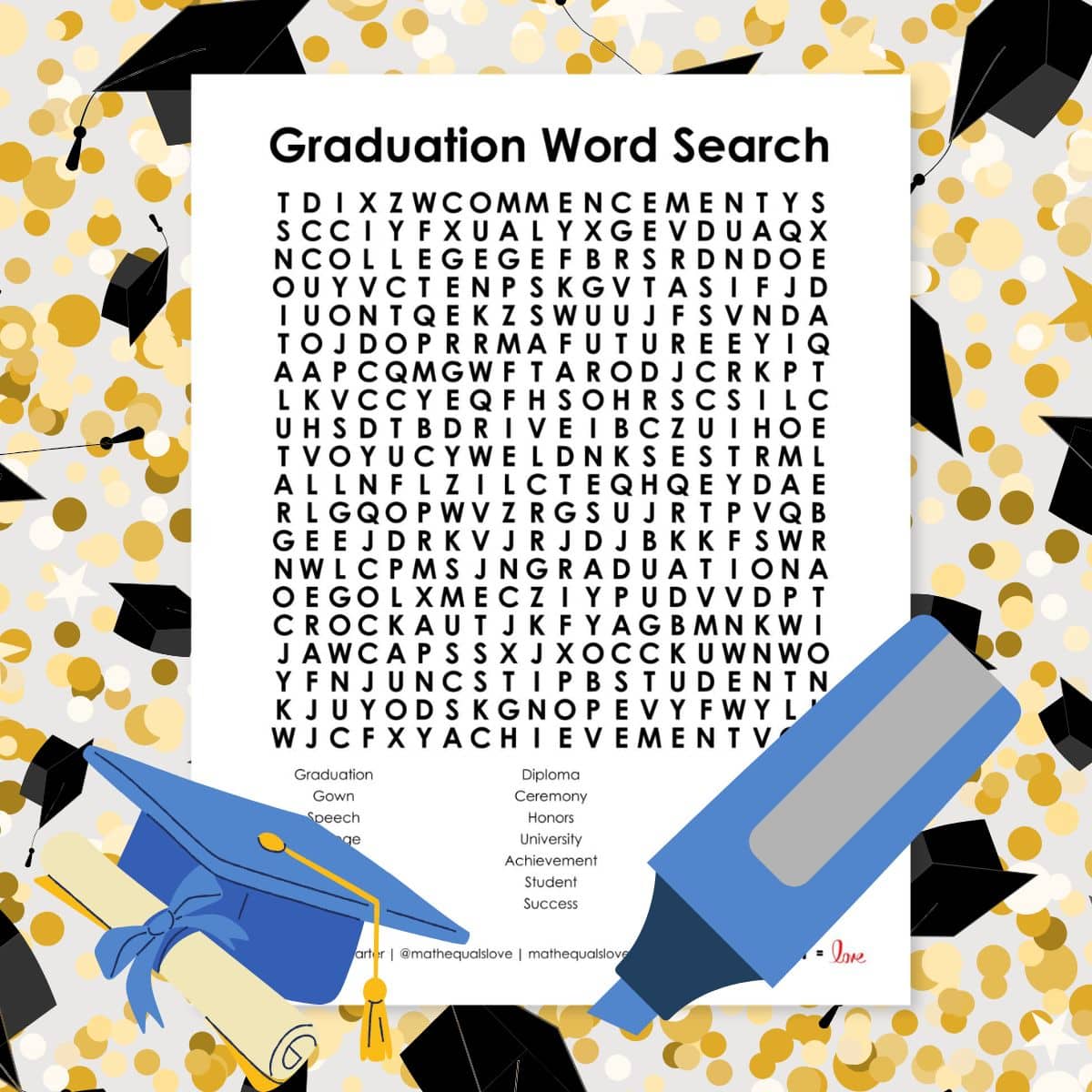 graduation word search puzzle printable pdf free.