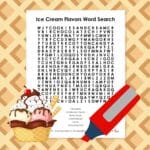 free printable ice cream flavors word search puzzle pdf.