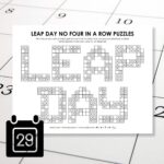 leap day no four in a row logic puzzle.