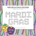 Mardi Gras No Four in a Row Logic Puzzles.