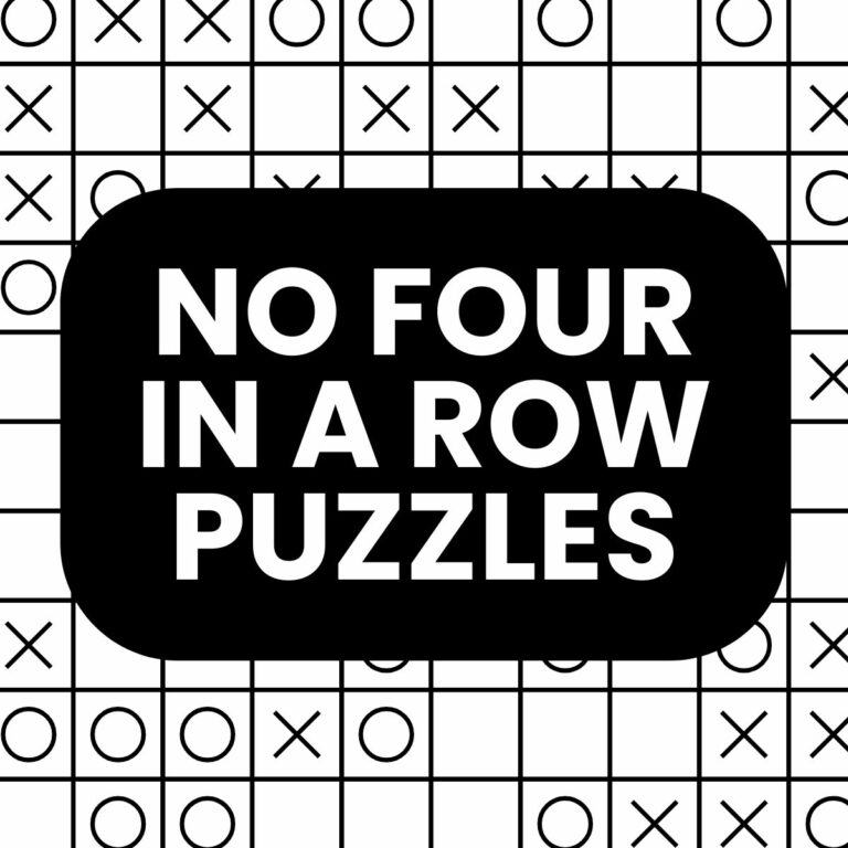 no four in a row logic puzzles.