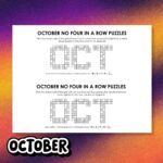 october no four in a row logic puzzle