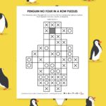 penguin no four in a row logic puzzle for winter.