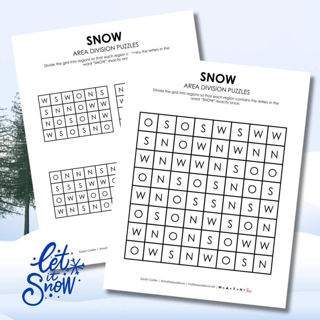 snow logic puzzle for winter.