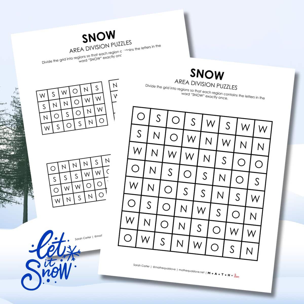 snow logic puzzle for winter.