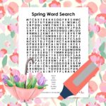 spring word search puzzle free printable pdf download.