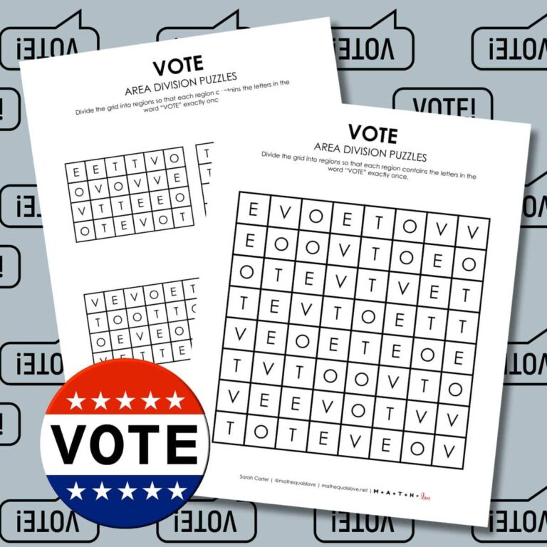 vote logic puzzle for election day.