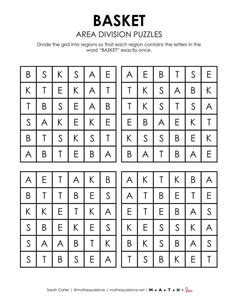 easter printable logic puzzle.