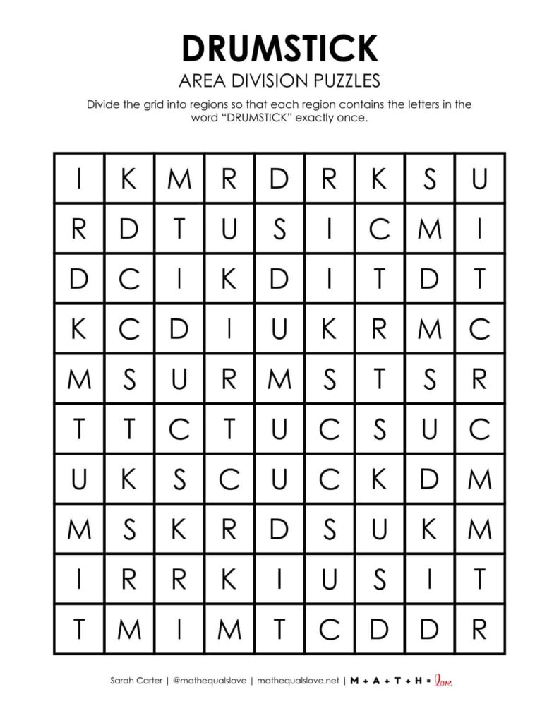 drumstick logic puzzle for thanksgiving. 
