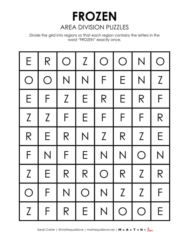 frozen winter logic puzzle pdf. 