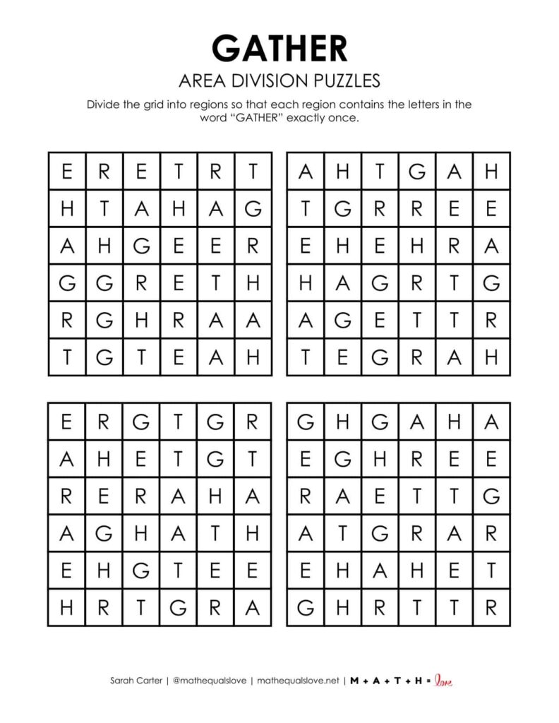 gather thanksgiving logic puzzle printable. 