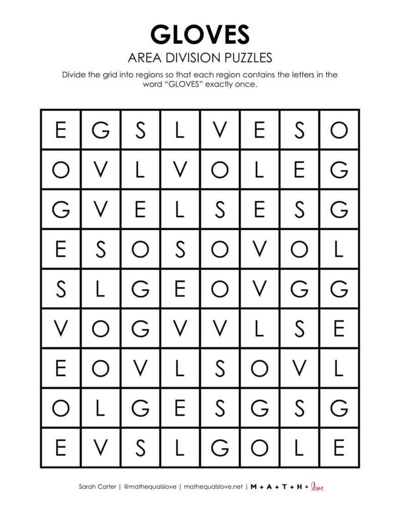 gloves winter logic puzzle printable pdf. 