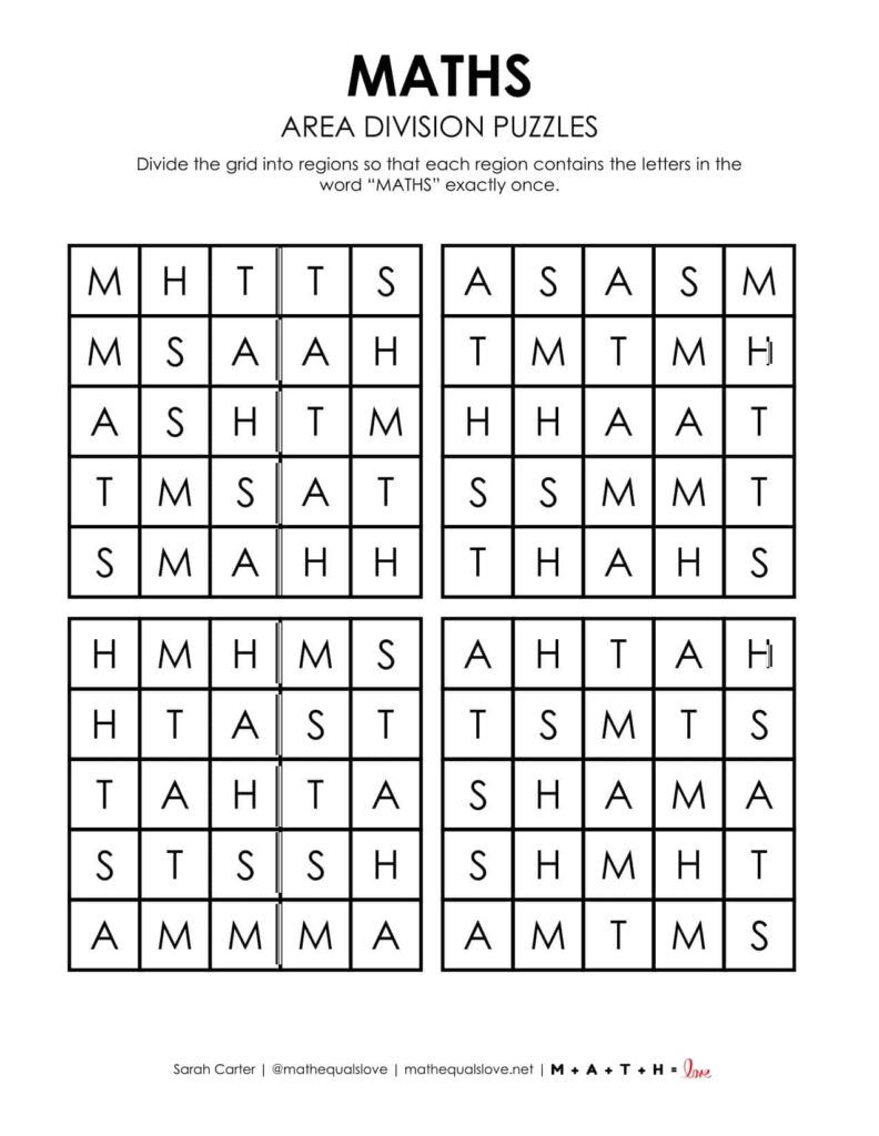 maths logic puzzle printable pdf. 