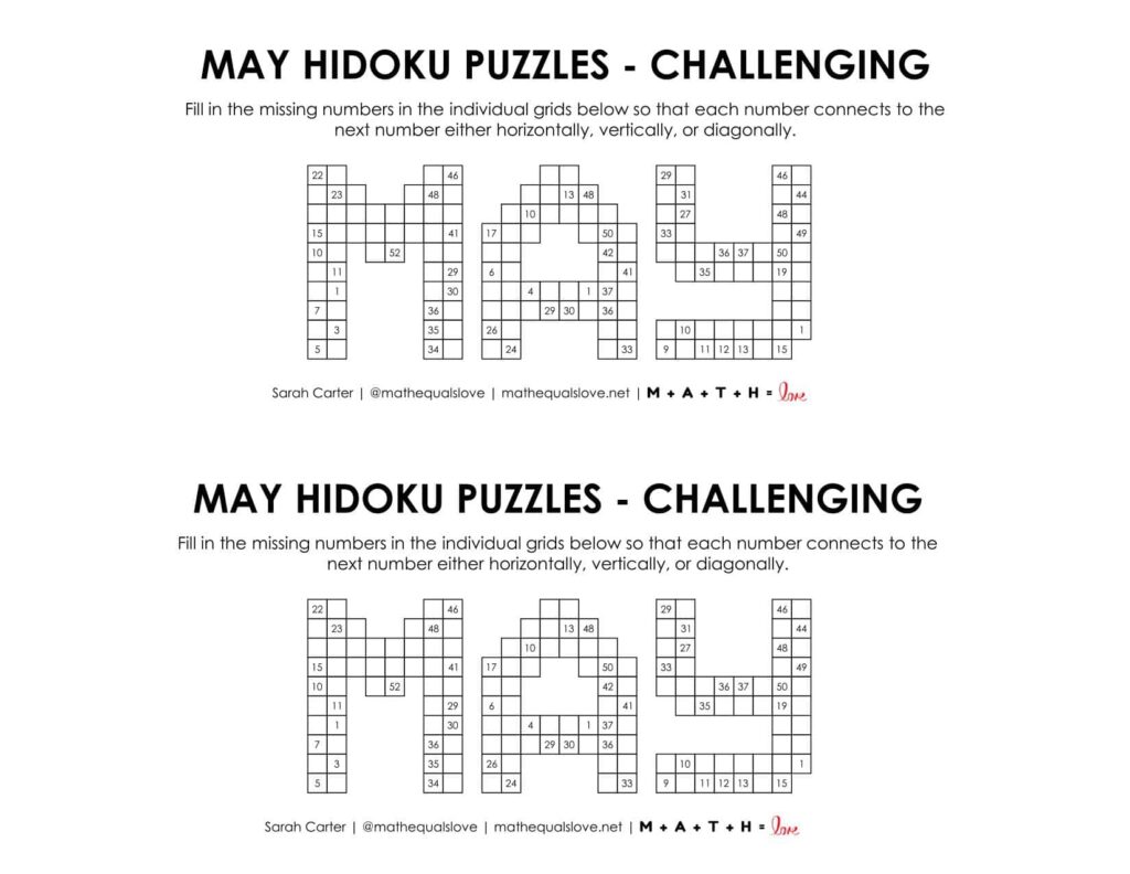 may hidoku logic puzzle level challenging.