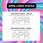 april hidoku logic puzzles printable free.