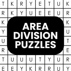 area division logic puzzles. printable pdf free.