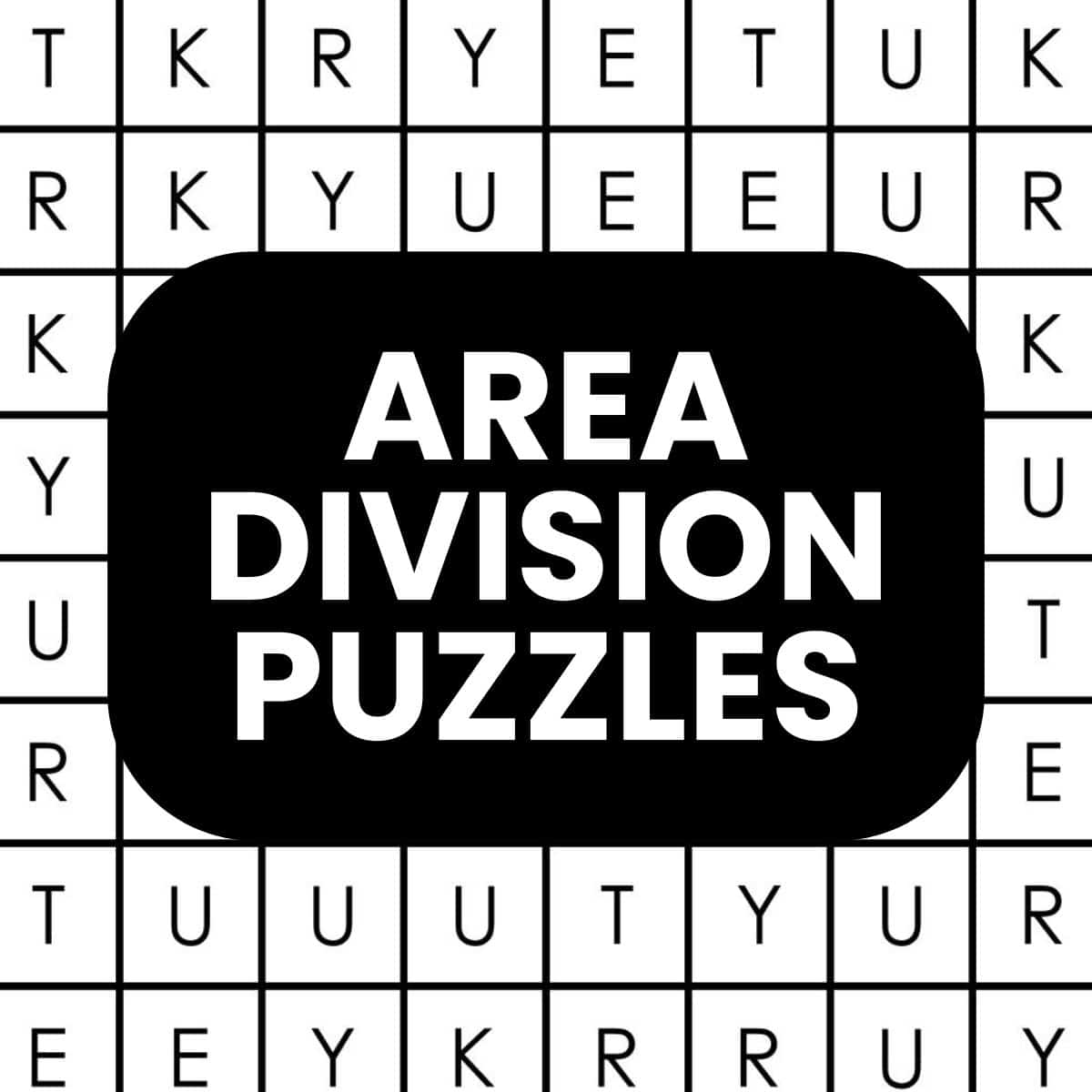 area division logic puzzles. printable pdf free.