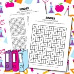 binder area division logic puzzle first day of school.