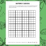 blank butterfly sudoku grid printable pdf.