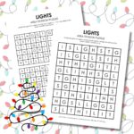 christmas lights area division logic puzzles.
